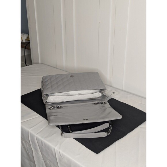 Karl Lagerfeld Lafayette - Quilted Patent Leather, Smoke, Grey, Silver - Picture 8 of 10